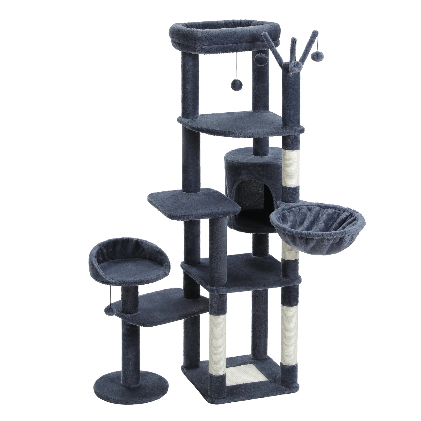 Large Cat Tree Scratching Post with Super Big Hammock