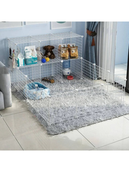 White Pet Fence Iron Mesh