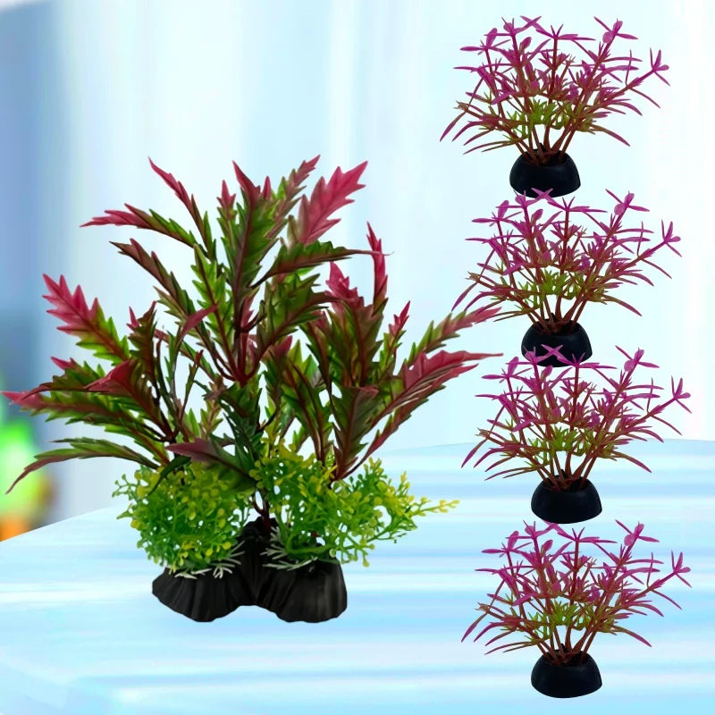 5PC ARTIFICIAL AQUARIUM PLANTS/ORNAMENTS