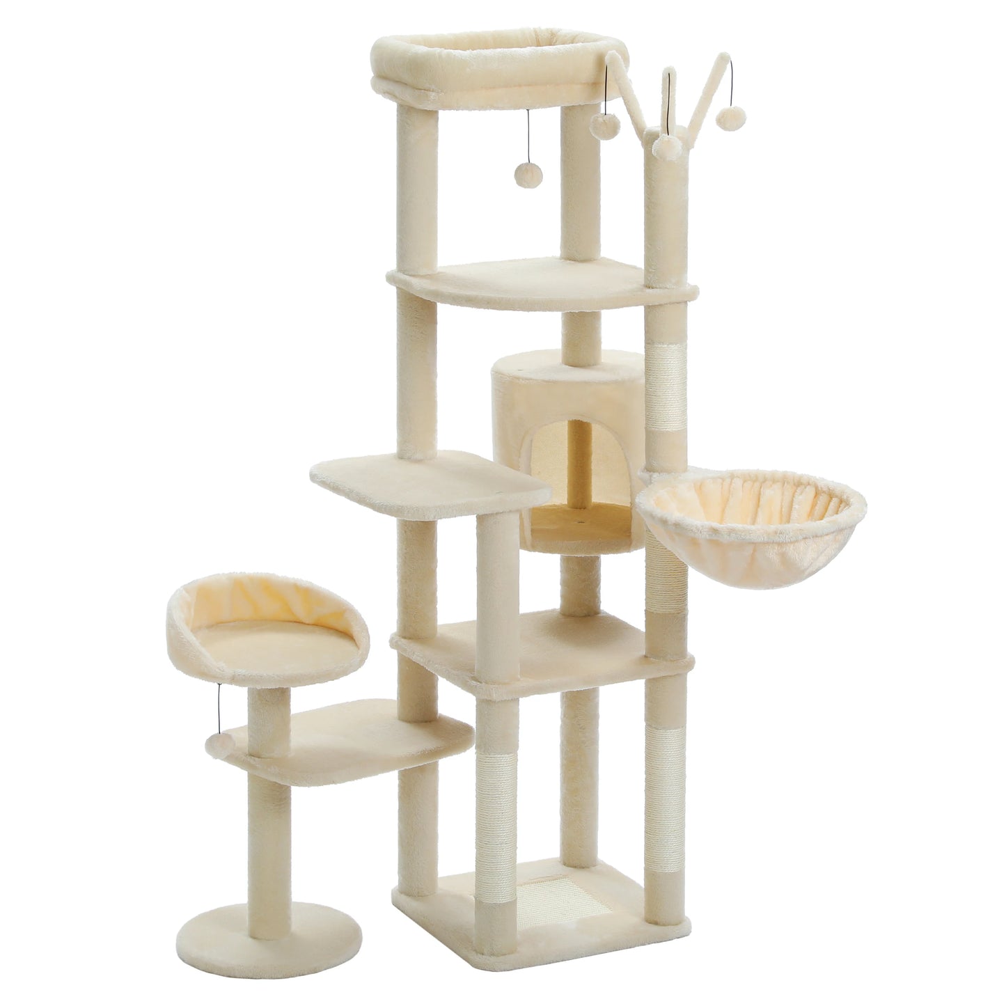 Large Cat Tree Scratching Post with Super Big Hammock