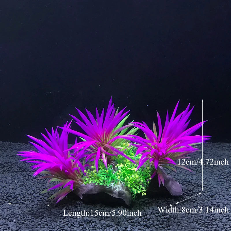 Artificial Plastic Aquarium Decor Plants