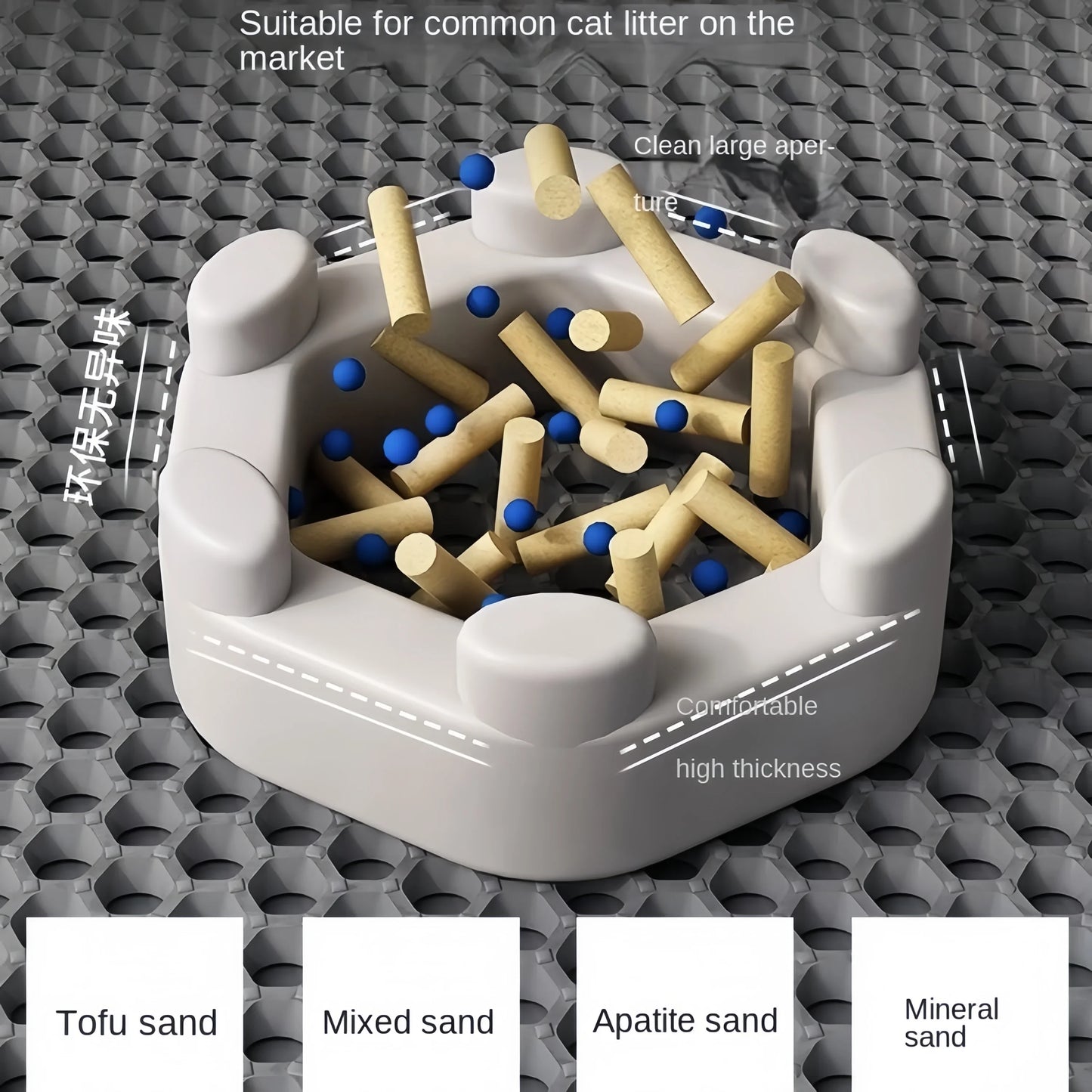 Double Layer Cat Litter Mat Non Slip