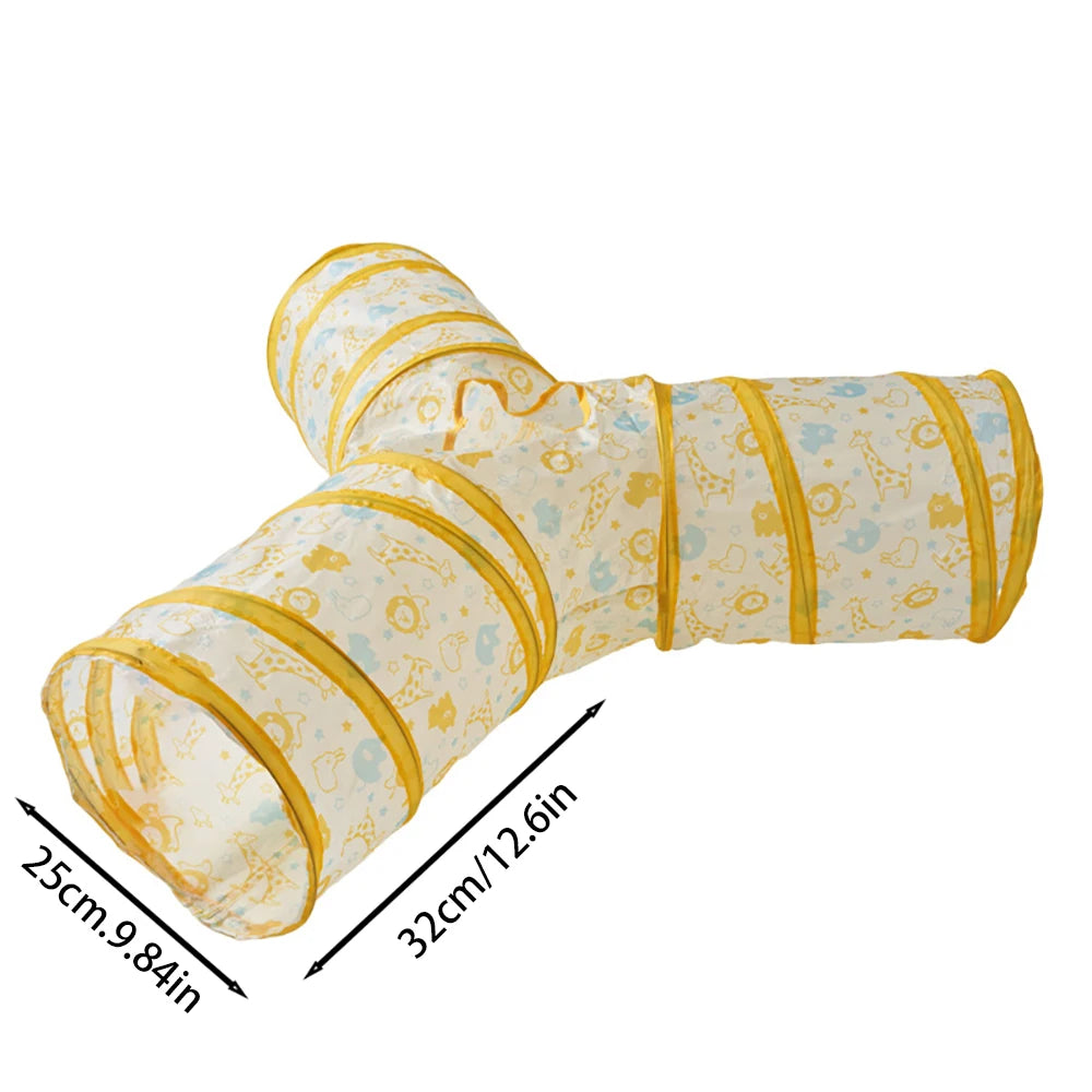 Collapsible Cat Tunnel Toy for Puzzle Exercising Hiding Training