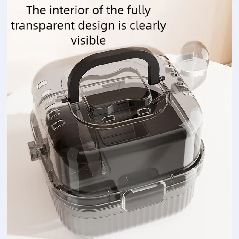 Lightweight Hamster Travel Cage Chinchilla Carrier With Handle Breathable Small Animal Habitat With Water Bottle For Hamster