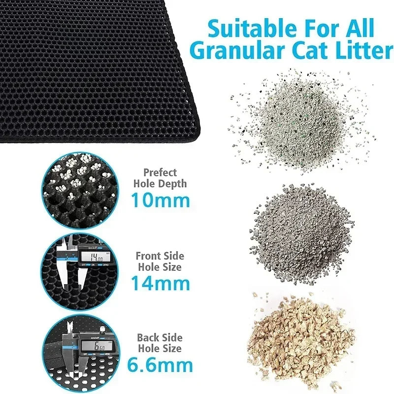 Double Layer Cat Litter Mat Non Slip