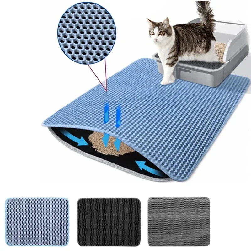 Double Layer Cat Litter Mat Non Slip