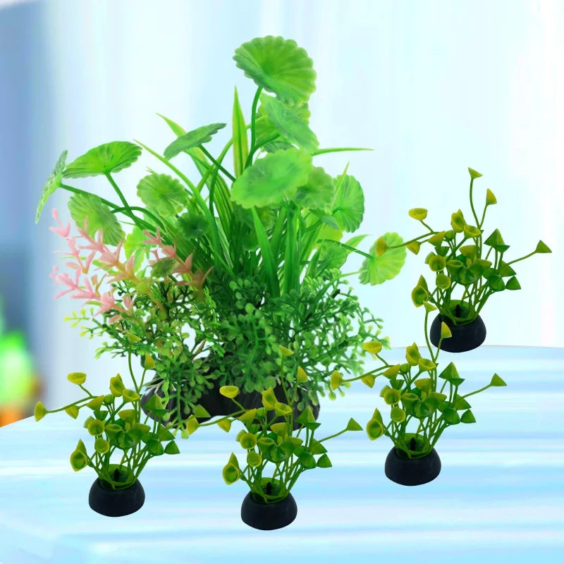5PC ARTIFICIAL AQUARIUM PLANTS/ORNAMENTS
