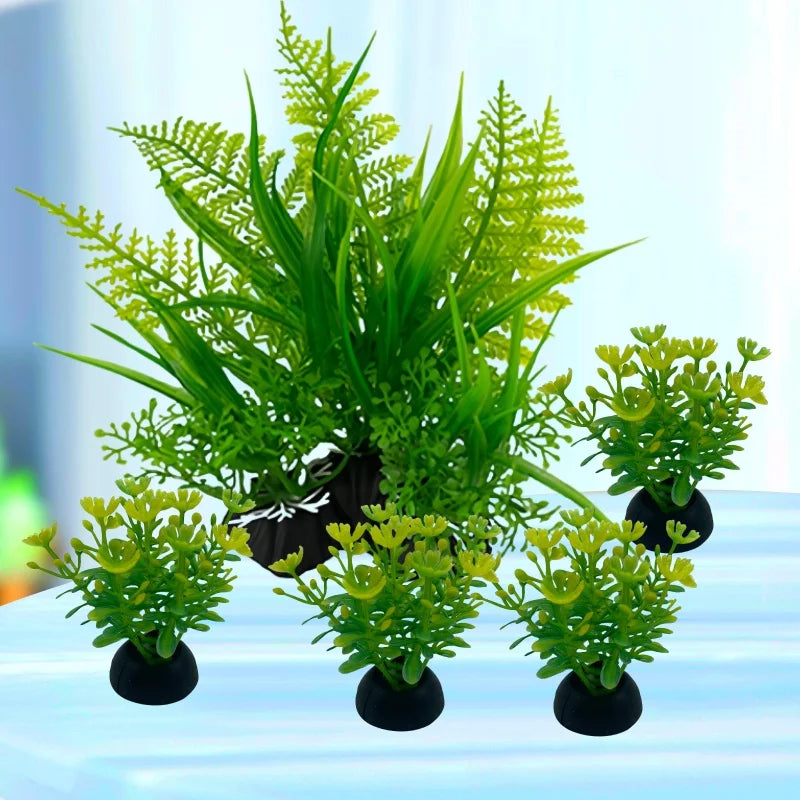 5PC ARTIFICIAL AQUARIUM PLANTS/ORNAMENTS