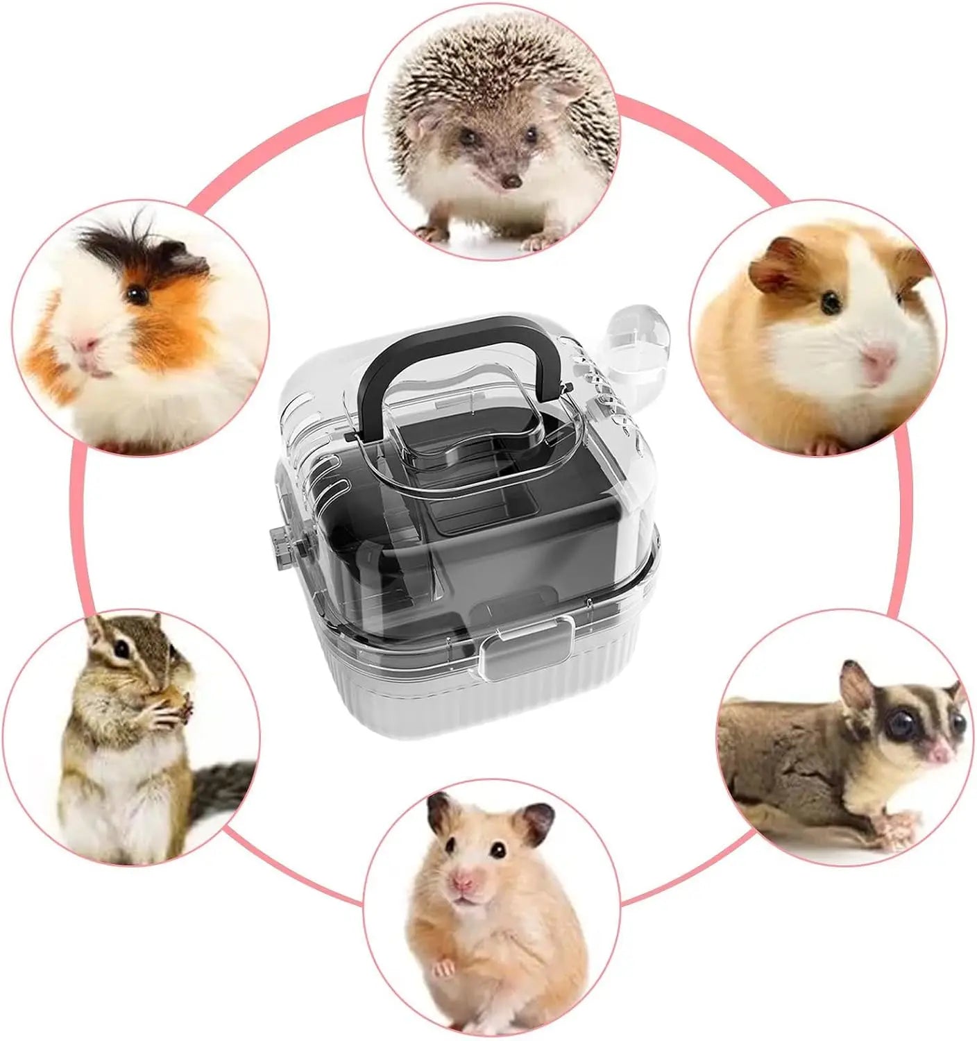 Lightweight Breathable Travel Cage with Water Dispenser