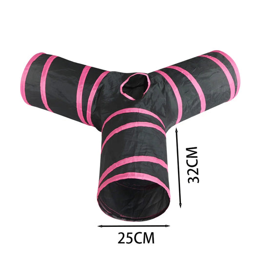 Collapsible Cat Tunnel Toy for Puzzle Exercising Hiding Training