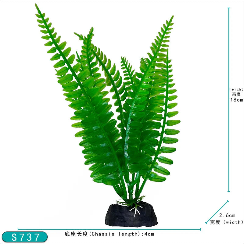 Artificial Plastic Aquarium Decor Plants