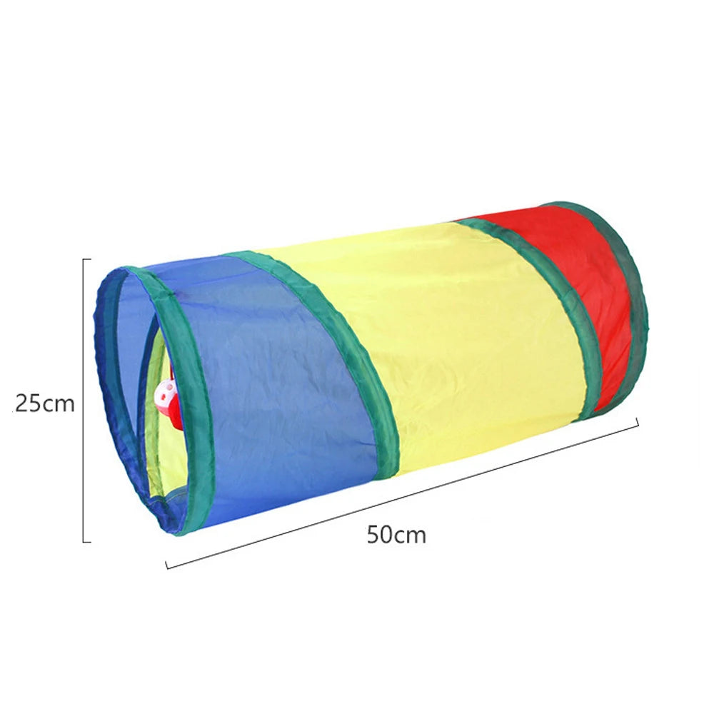Collapsible Cat Tunnel Toy for Puzzle Exercising Hiding Training